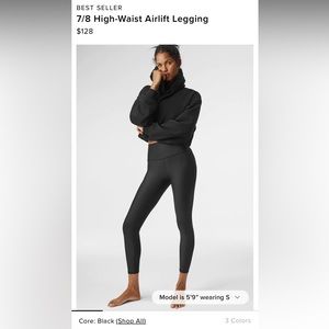 Alo Yoga High Waist Airlift Legging Size M